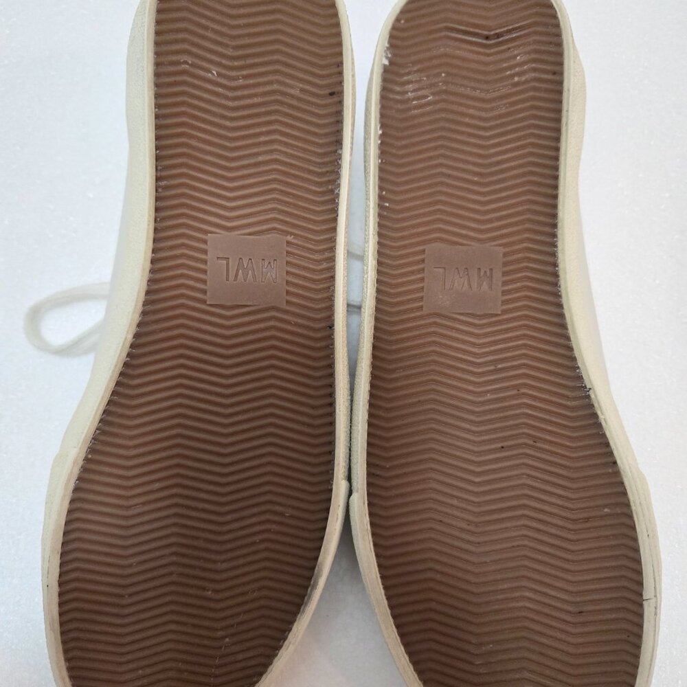 MWL Madewell Sidewalk Low-Top Sneakers Leather and Calf Hair Lace-up Size 9 - Picture 7 of 10